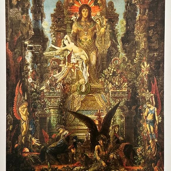 Gustave Moreau, Jupiter and Semele, Fantastic, Painting, Print ~ 250802-WH 350 H - Picture 1 of 2